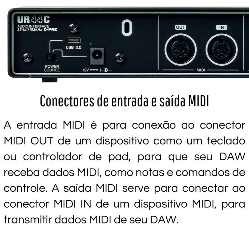 Interface de Audio Yamaha Steinberg UR44C USB 3.0 - Placa de Audio